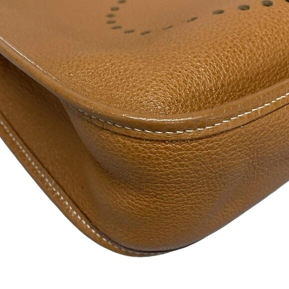 Auth HERMES Evelyne GM Brown Togo Square C Shoulder Bag - Picture 3 of 15